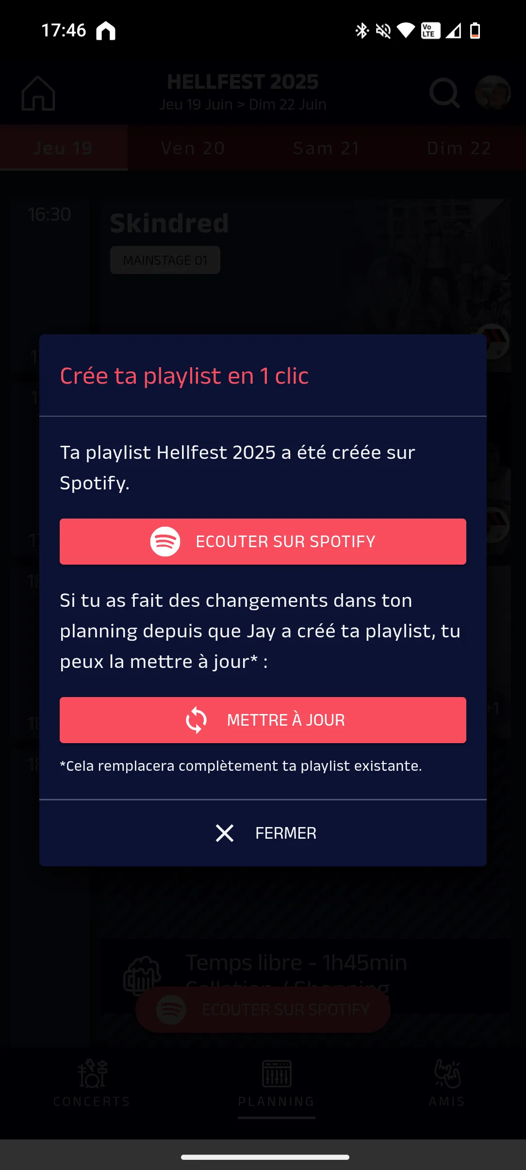 Créer ma playlist Spotify